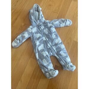 Just One You Carters Polar Bear Footed Fleece Sleep SnowSuit Footie 6 Months